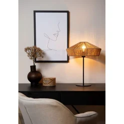 Pöytävalaisin Lucide Yunkai, 50cm, 1xE27, luonnollinen