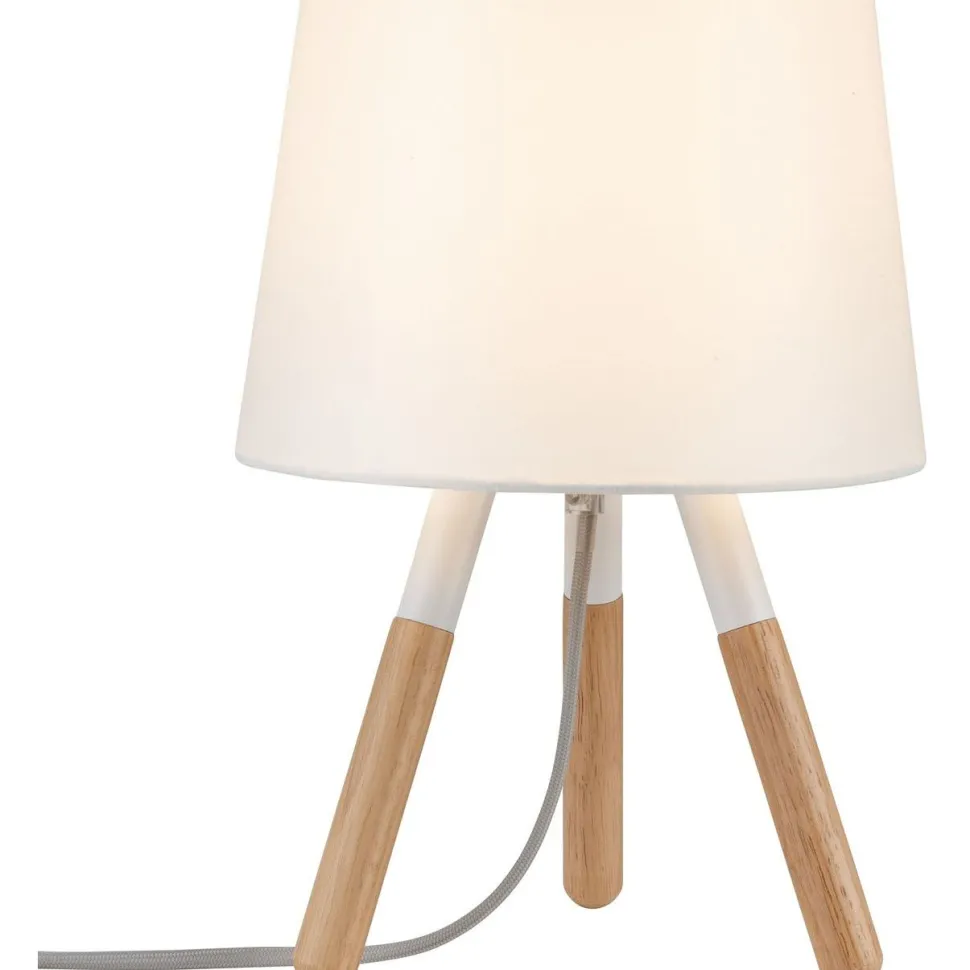 Pöytävalaisin Paulmann Neordic Berit E27 max. 20W White, Wood Fabric, Wood, Metal
