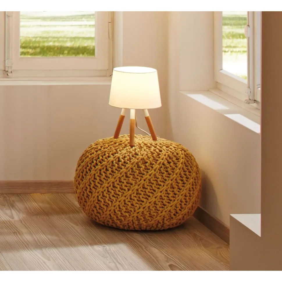 Pöytävalaisin Paulmann Neordic Berit E27 max. 20W White, Wood Fabric, Wood, Metal