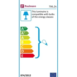 Pöytävalaisin Paulmann Neordic Orm harmaa/kupari