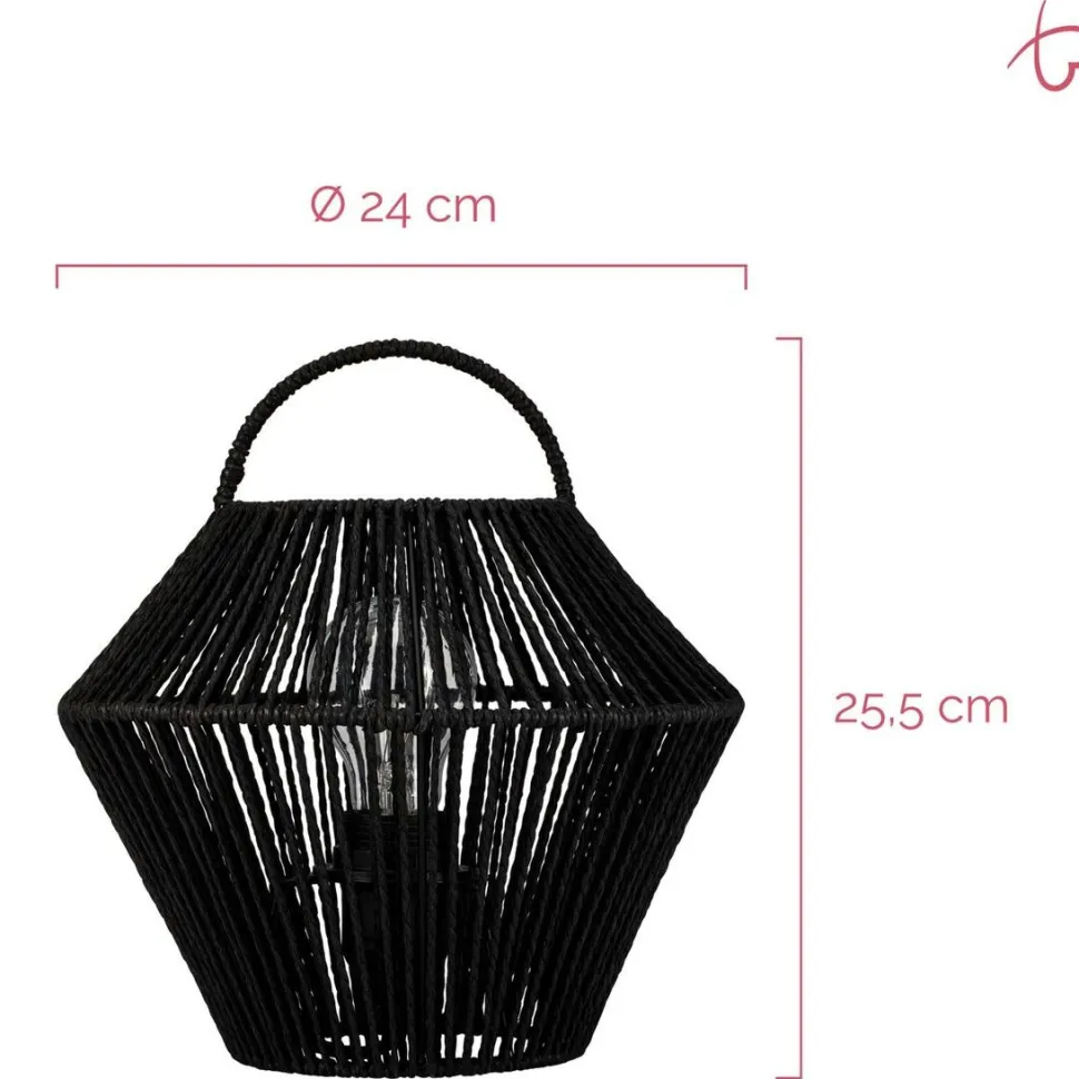 Pöytävalaisin Paulmann Pauleen Boho Glow, E27, musta