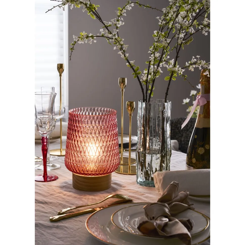 Pöytävalaisin Paulmann Pauleen Boho Shine, paristokäyttöinen, E27, 2700K, pinkki