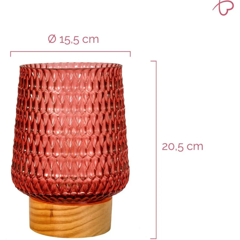Pöytävalaisin Paulmann Pauleen Boho Shine, paristokäyttöinen, E27, 2700K, pinkki