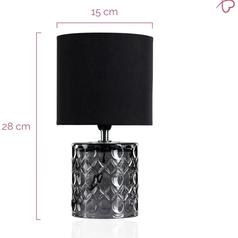Pöytävalaisin Paulmann Pauleen Crystal Glow, E14, harmaa/musta