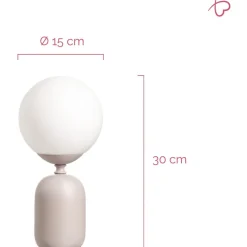 Pöytävalaisin Paulmann Pauleen Glowing Charm 30cm E14 max. 20W harmaa/valkoinen