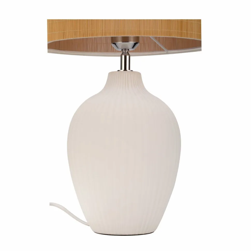 Pöytävalaisin Paulmann Pauleen Timber Glow, E27, beige/valkoinen