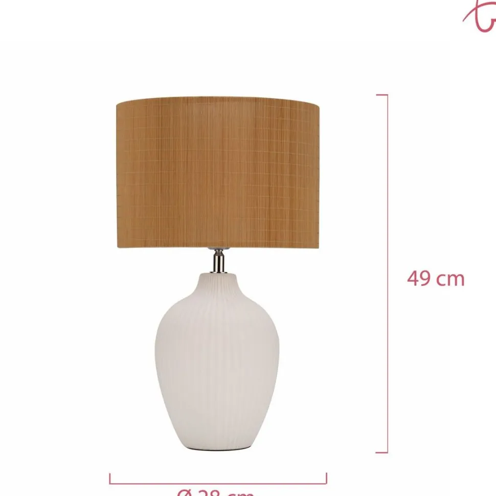 Pöytävalaisin Paulmann Pauleen Timber Glow, E27, beige/valkoinen