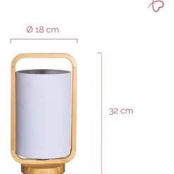 Pöytävalaisin Paulmann Pauleen Woody Charm, E27, puu/valkoinen
