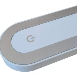 Pöytävalaisin Polux Madera, 35.8cm, valkoinen/hopea