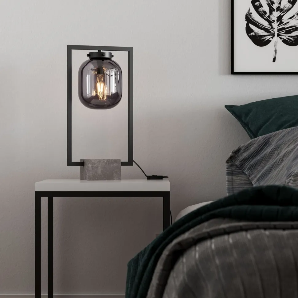 Pöytävalaisin Sessak Dixton 52cm savunharmaa