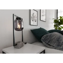 Pöytävalaisin Sessak Dixton 52cm savunharmaa