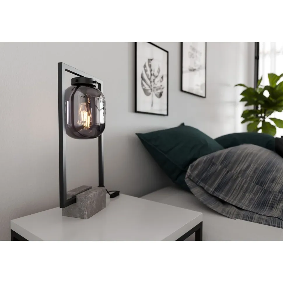 Pöytävalaisin Sessak Dixton 52cm savunharmaa