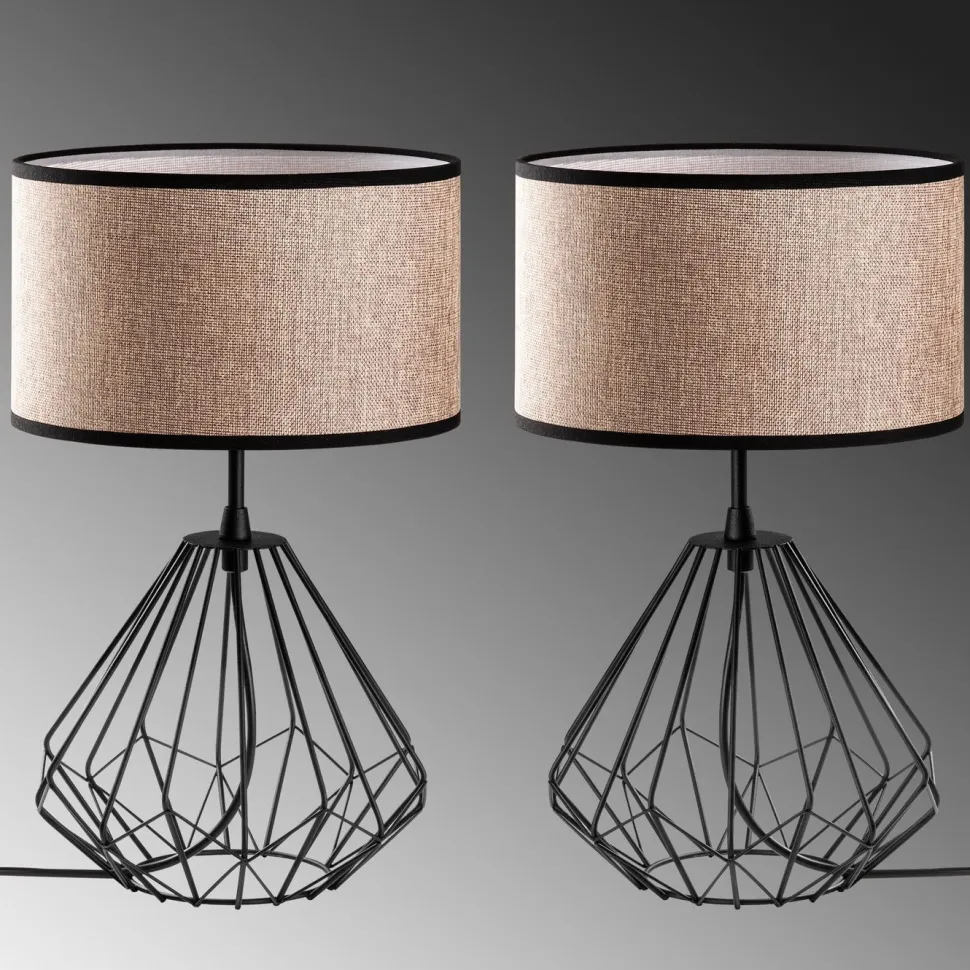 Pöytävalaisinsetti (2kpl) Linento Lighting Diamond, E27, musta
