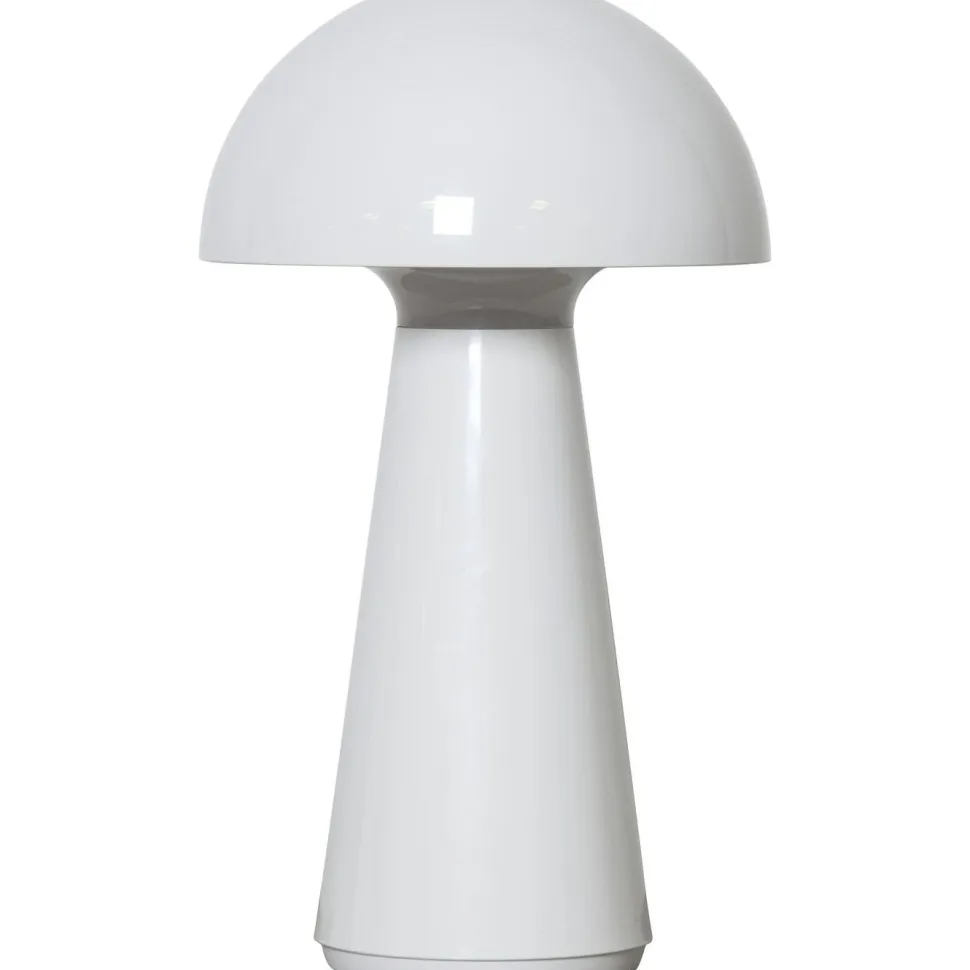 Pöytävalaisin Star Trading Mushroom, ladattava, 28cm, valkoinen