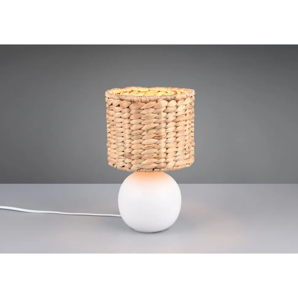 Pöytävalaisin Trio Vina 29cm E27 valkoinen/beige
