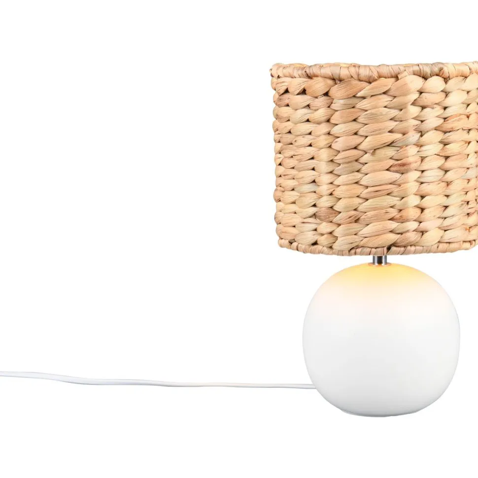 Pöytävalaisin Trio Vina 29cm E27 valkoinen/beige
