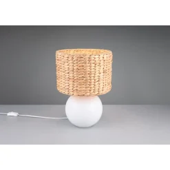 Pöytävalaisin Trio Vina 29cm E27 valkoinen/beige