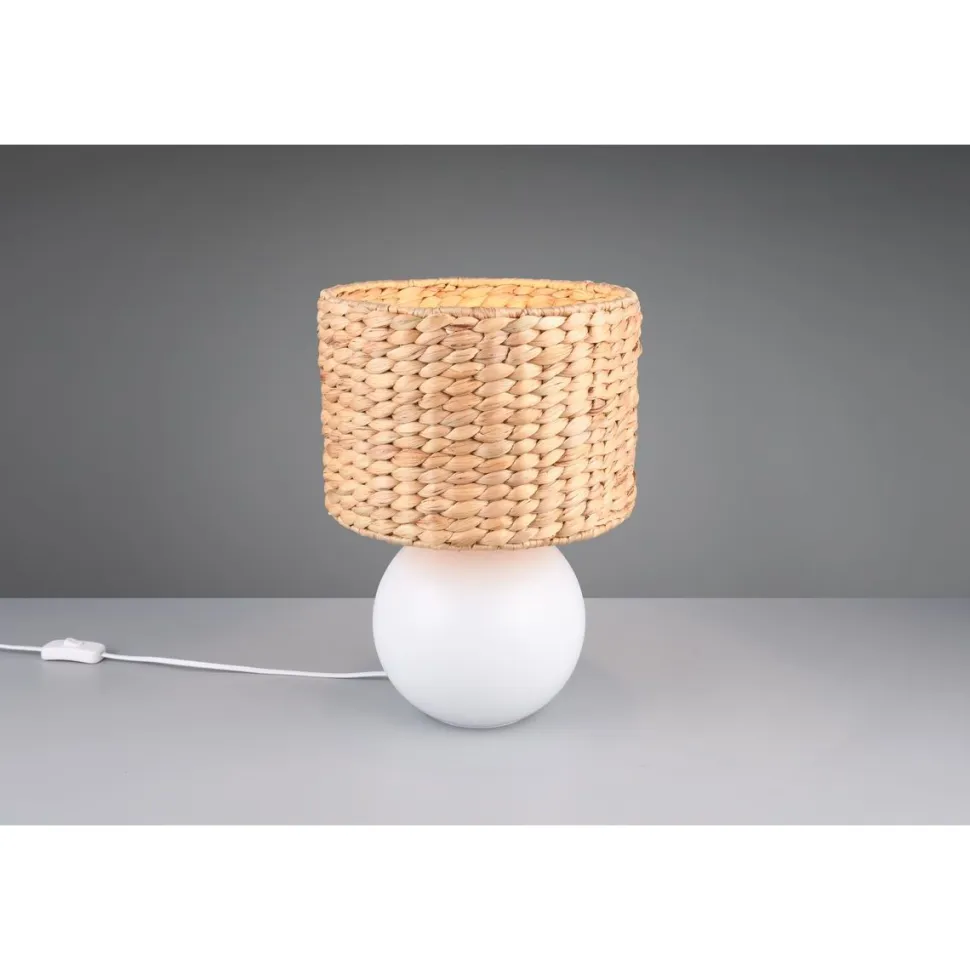 Pöytävalaisin Trio Vina 29cm E27 valkoinen/beige