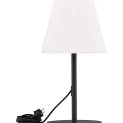 Pöytävalaisin Venture Home Moris, ulkokäyttöön, ø28x52cm, musta/valkoinen