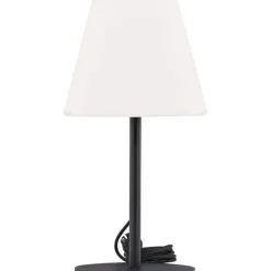 Pöytävalaisin Venture Home Moris, ulkokäyttöön, ø28x52cm, musta/valkoinen