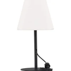 Pöytävalaisin Venture Home Moris, ulkokäyttöön, ø28x52cm, musta/valkoinen