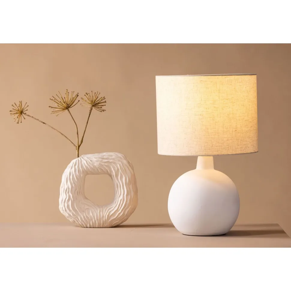 Pöytävalaisin Venture Home Torcello, 32x51cm, valkoinen/beige