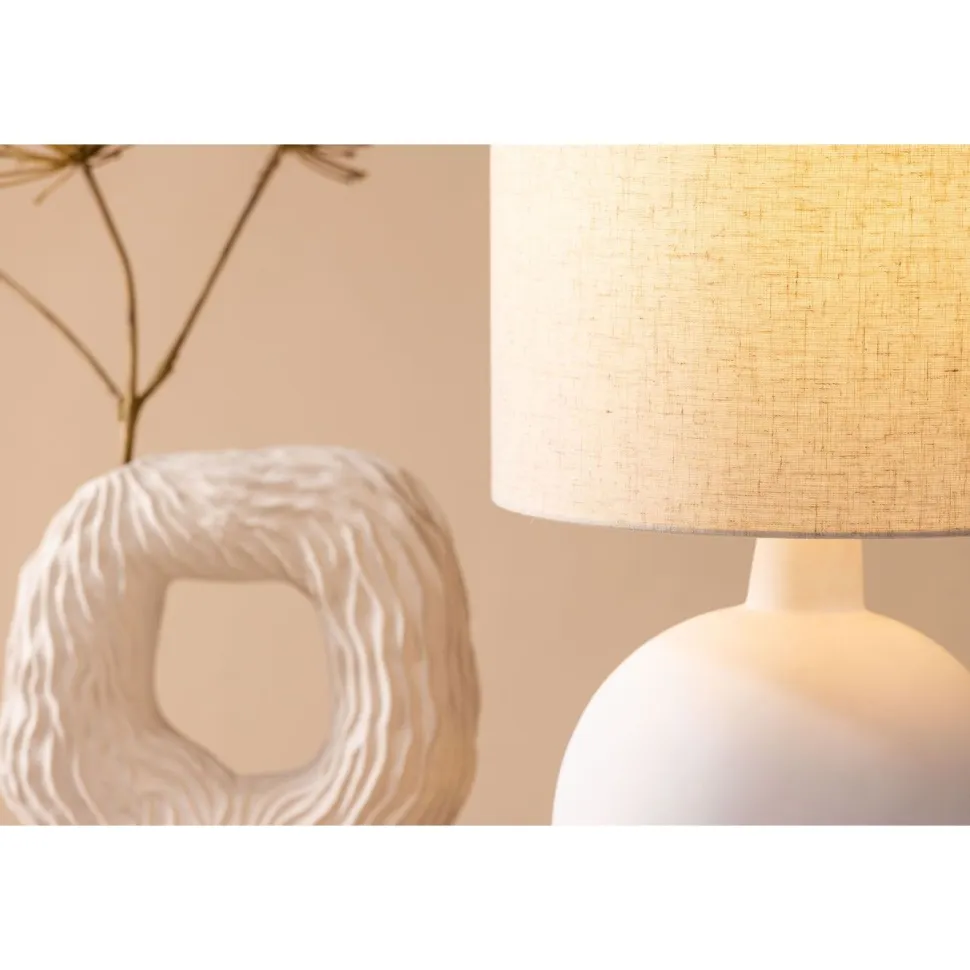 Pöytävalaisin Venture Home Torcello, 32x51cm, valkoinen/beige