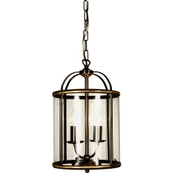 Riippuvalaisin Budgie Ø 230x410 mm 2-osainen antiikkimessinki/kirkas lasi