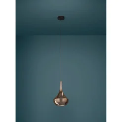 Riippuvalaisin Eglo Almoster Ø25cm E27 maks. 28W IP20 musta/kupari