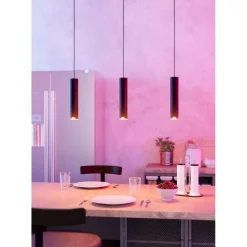 Riippuvalaisin Eglo Balamorta-z LED RGB CCT 3-osainen musta