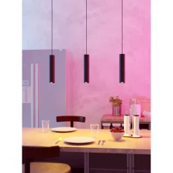 Riippuvalaisin Eglo Balamorta-z LED RGB CCT 3-osainen musta