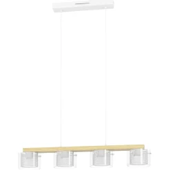 Riippuvalaisin Eglo connect.z Andreas-z, 88cm, 4xLED 3.7W, IP20, valkoinen/puu