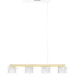 Riippuvalaisin Eglo connect.z Andreas-z, 88cm, 4xLED 3.7W, IP20, valkoinen/puu