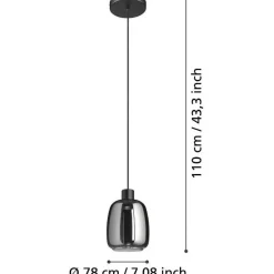 Riippuvalaisin Eglo Molochio-z LED RGB CCT musta