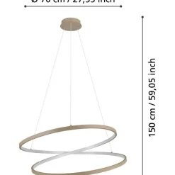 Riippuvalaisin Eglo Ruotale LED Ø55cm hiekka