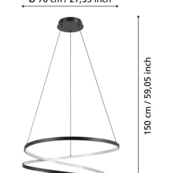 Riippuvalaisin Eglo Ruotale LED Ø55cm hiekka