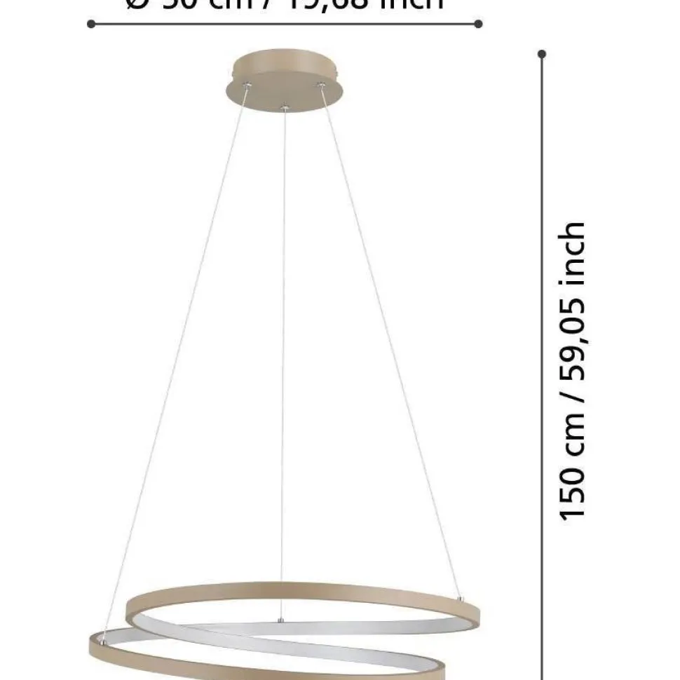 Riippuvalaisin Eglo Ruotale LED Ø55cm hiekka
