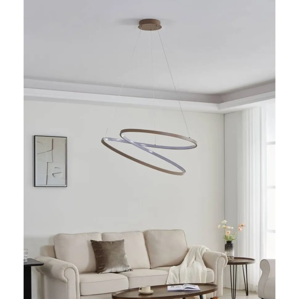 Riippuvalaisin Eglo Ruotale LED Ø55cm hiekka