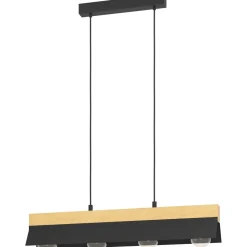 Riippuvalaisin Eglo Tarrafo 4x40W 88x15cm musta/puu