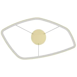 Riippuvalaisin Eglo Vallerosa, Ø58cm, LED, 25.2W, IP20, messinki/valkoinen