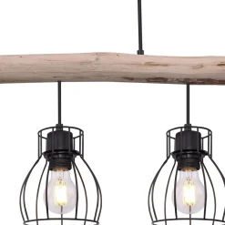 Riippuvalaisin Globo Mina 3-osainen musta/luonnollinen