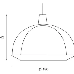 Riippuvalaisin Innolux Kuplat Ø 480x345 mm kirkas
