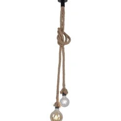 Riippuvalaisin LeuchtenDirekt Rope 2xE27 Ø10 cm beige