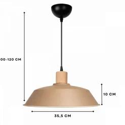 Riippuvalaisin Linento Lighting Tiia 242391, Ø35.5cm, ruskea