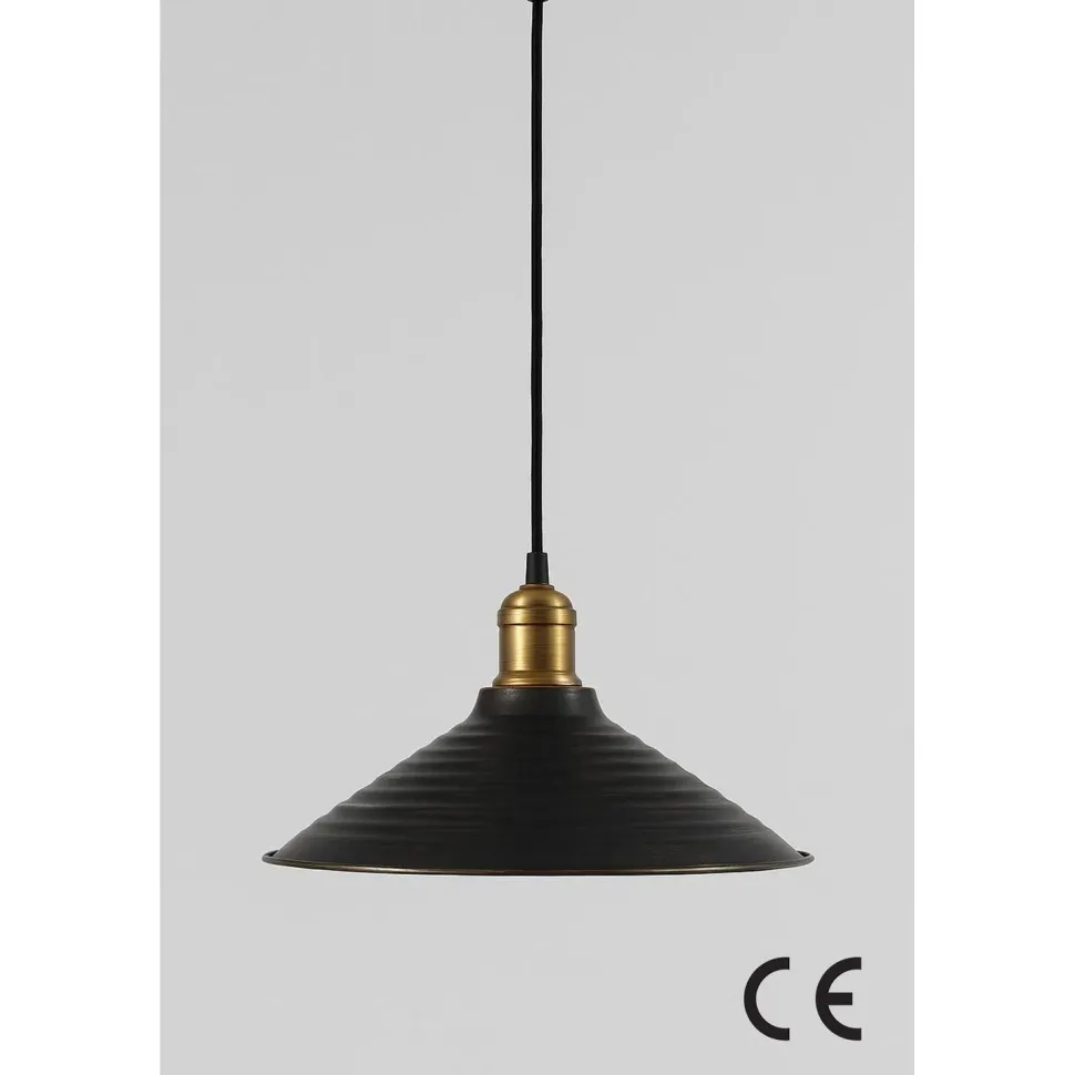 Riippuvalaisin Linento Lighting BK046, ø28cm, E27, max. 40W, IP20, musta