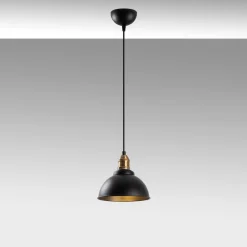 Riippuvalaisin Linento Lighting Varzan, Ø21cm, E27, musta