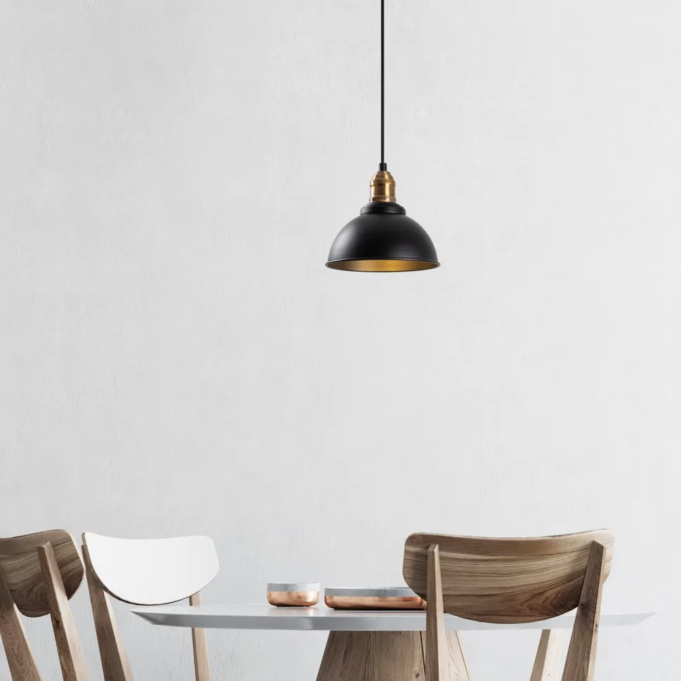 Riippuvalaisin Linento Lighting Varzan, Ø21cm, E27, musta
