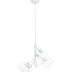 Riippuvalaisin Aneta Lighting Atom, 5-osainen, valkoinen