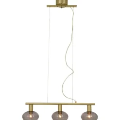 Riippuvalaisin Aneta Lighting Bell 3-osainen mattamessinki/savulasi