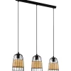Riippuvalaisin Eglo Vintage Anwick 880x180mm musta/puu